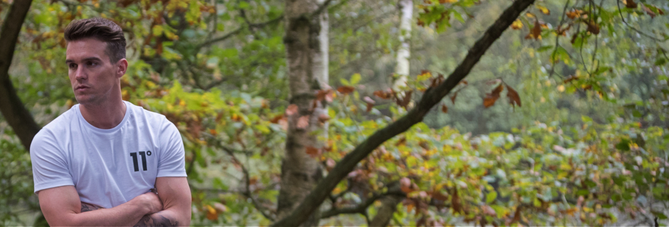 Gaz Beadle con ropa de 11 Degrees